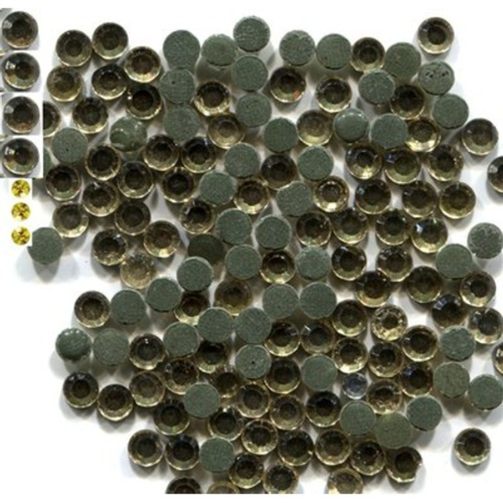 Rhinestones Lt  AMBER‎ color 2mm 6ss Hot Fix  iron on   2 Gross  288 Pieces